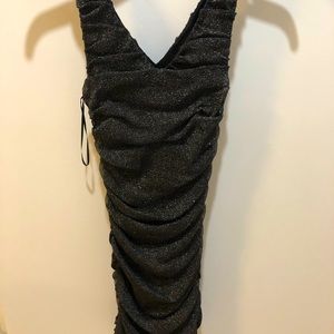 Express black ruched stretchy dress size s
